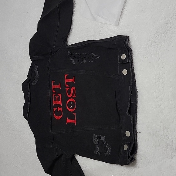 BNWT EMILY THE STRANGE X DOLLS KILL TRUCKER JACKET - Picture 6 of 10